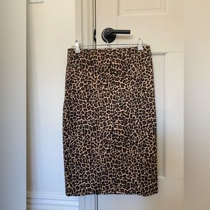 J. Crew Leopard Print Pencil Skirt